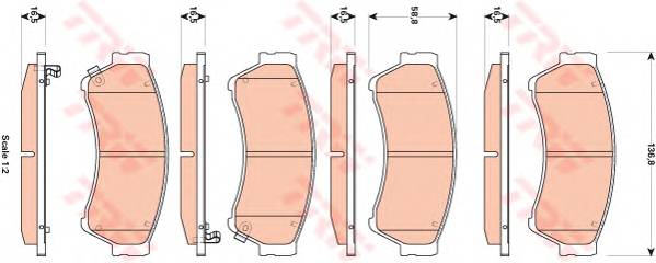 TRW GDB3501 Комплект тормозных колодок...