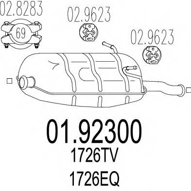 MTS 01.92300 Глушитель выхлопных газов �