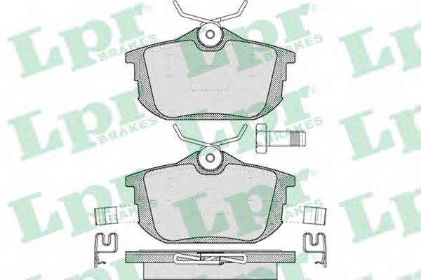 LPR 05P621 Комплект тормозных колодок