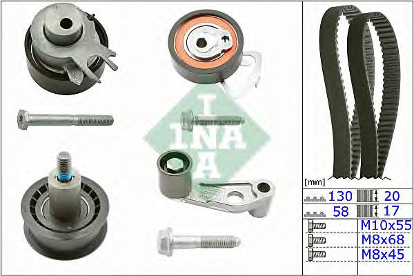 INA 530 0360 10 Комплект ременя ГРМ INA 530 0360 10 Комплект ременя ГРМ