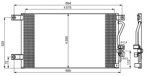 NRF 35756 Конденсатор, кондиціонер NRF 35756 Конденсатор, кондиціонер
