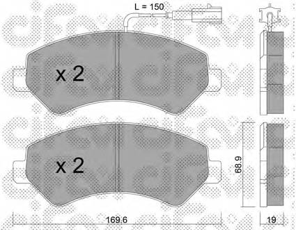 CIFAM 822-709-1 Комплект гальмівних колодо...