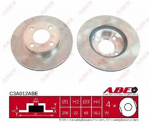 ABE C3A012ABE Тормозной диск ABE C3A012ABE Тормозной диск