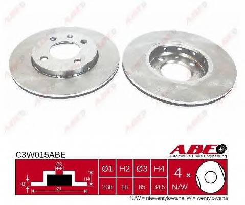 ABE C3W015ABE Гальмівний диск ABE C3W015ABE Гальмівний диск