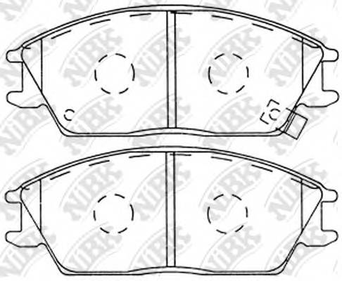 NiBK PN0091 Колодки гальмівні дискові P