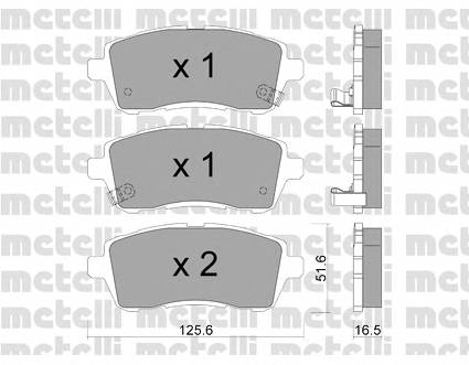 METELLI 22-0793-1 Комплект гальмівних колодо... METELLI 22-0793-1 Комплект гальмівних колодо...
