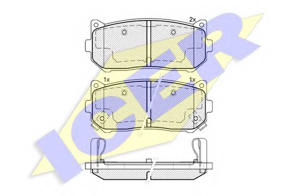 ICER 181669 Комплект тормозных колодок