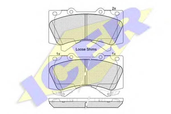 ICER 181874 Комплект тормозных колодок
