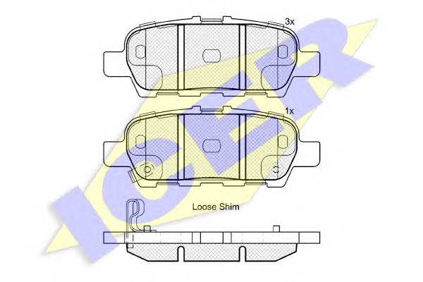 ICER 181901 Комплект тормозных колодок
