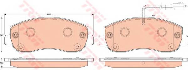TRW GDB1910 Комплект тормозных колодок...