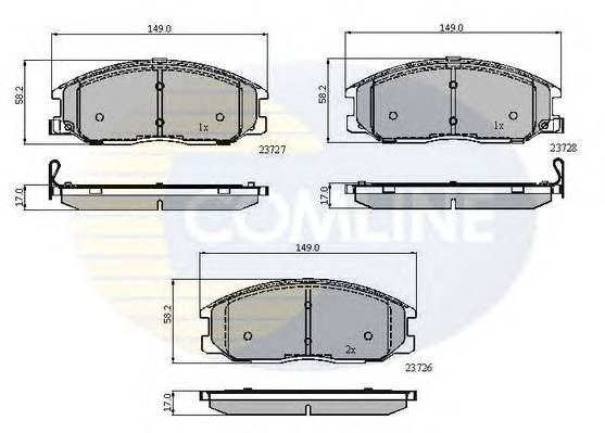 COMLINE CBP3902 Комплект тормозных колодок... COMLINE CBP3902 Комплект тормозных колодок...