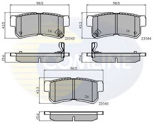 COMLINE CBP31126 Комплект тормозных колодок