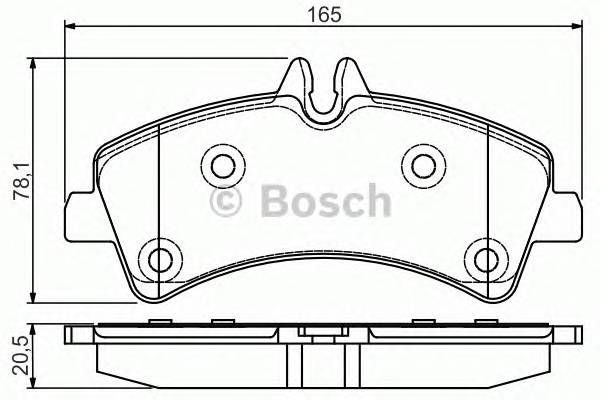 BOSCH 0986495099 BOSCH Гальмівні колодки зад. DB... BOSCH 0986495099 BOSCH Гальмівні колодки зад. DB...