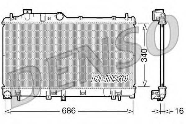 DENSO DRM36007 Радиатор, охлаждение двига... DENSO DRM36007 Радиатор, охлаждение двига...