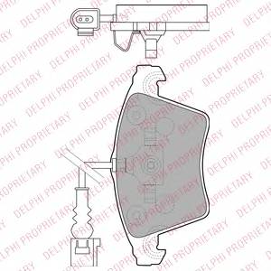 DELPHI LP1913 Комплект гальмівних колодо...