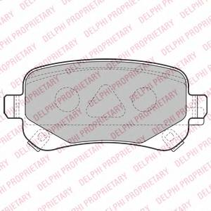 DELPHI LP2174 Комплект тормозных колодок
