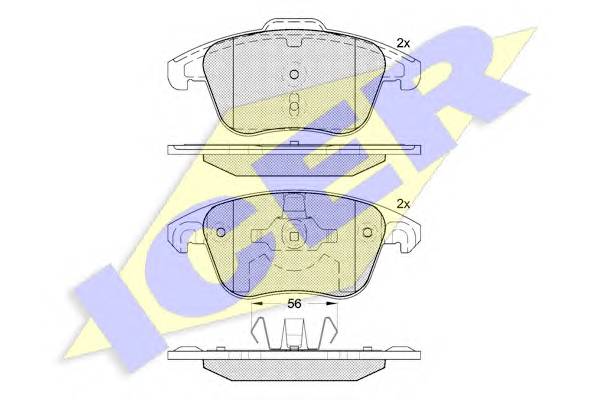 ICER 181866 Комплект тормозных колодок