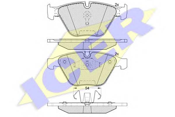 ICER 181940 Комплект тормозных колодок