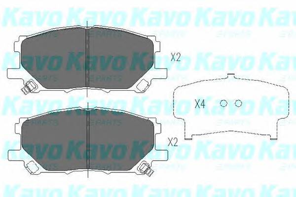 KAVO PARTS KBP-9080 Комплект тормозных колодок... KAVO PARTS KBP-9080 Комплект тормозных колодок...