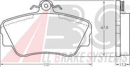 A.B.S. 36703 Комплект тормозных колодок