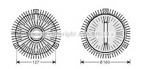 AVA QUALITY COOLING BWC327 Сцепление, вентилятор ради... AVA QUALITY COOLING BWC327 Сцепление, вентилятор ради...