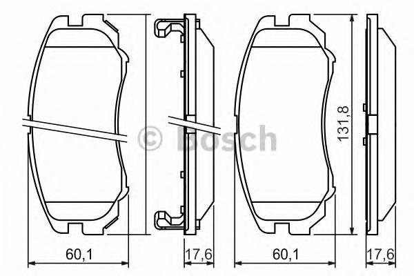 BOSCH 0 986 424 815 Комплект гальмівних колодо... BOSCH 0 986 424 815 Комплект гальмівних колодо...