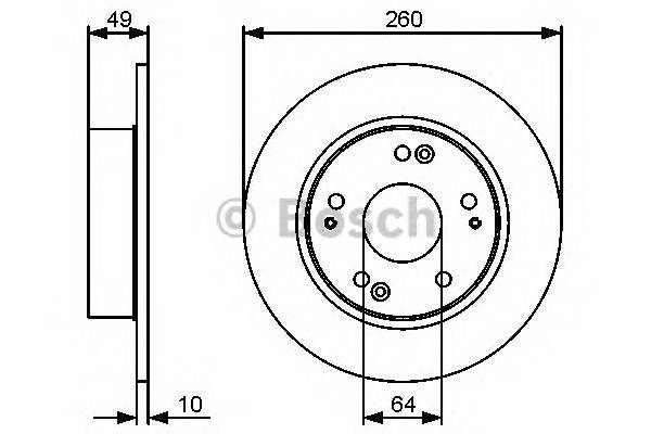 BOSCH 0 986 479 450 Тормозной диск BOSCH 0 986 479 450 Тормозной диск