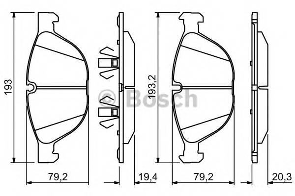 BOSCH 0 986 494 307 Комплект тормозных колодок