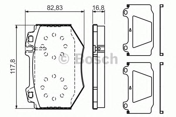 BOSCH 0 986 494 352 Комплект гальмівних колодо... BOSCH 0 986 494 352 Комплект гальмівних колодо...