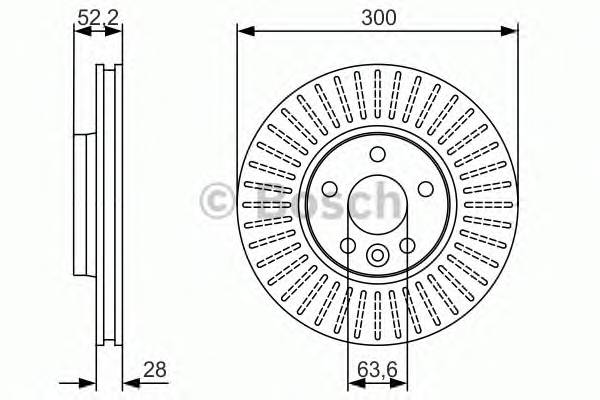 BOSCH 0 986 479 974 Гальмiвний диск BOSCH 0 986 479 974 Гальмiвний диск