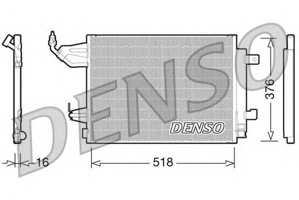 DENSO DCN16001 Конденсатор, кондиционер DENSO DCN16001 Конденсатор, кондиционер