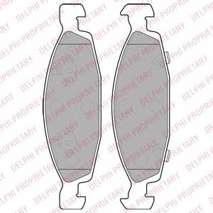 DELPHI LP1557 Комплект тормозных колодок