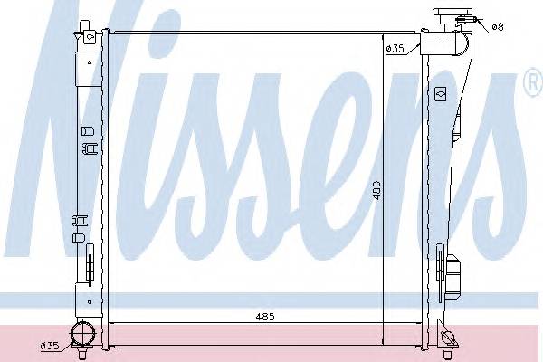 NISSENS 67606 Радиатор, охлаждение двига