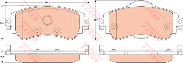 TRW GDB1917 Комплект тормозных колодок
