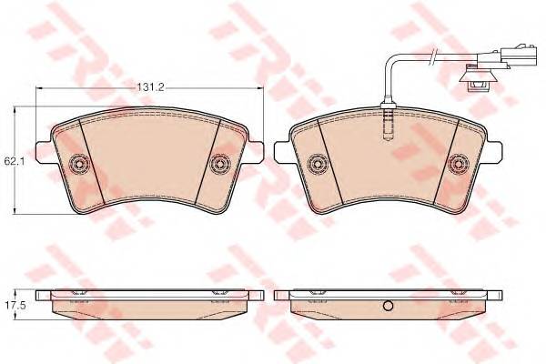 TRW GDB1941 Комплект тормозных колодок...
