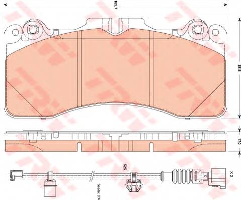 TRW GDB3506 Комплект тормозных колодок