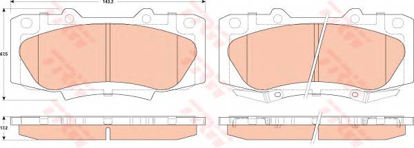 TRW GDB3528 Комплект гальмівних колодо... TRW GDB3528 Комплект гальмівних колодо...