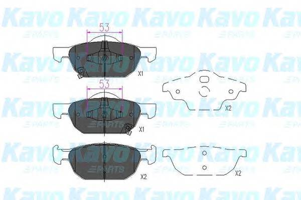 KAVO PARTS KBP-2043 Комплект гальмівних колодо... KAVO PARTS KBP-2043 Комплект гальмівних колодо...