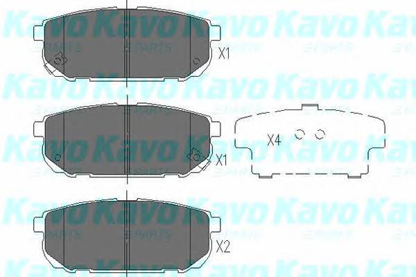KAVO PARTS KBP-4015 Комплект тормозных колодок... KAVO PARTS KBP-4015 Комплект тормозных колодок...