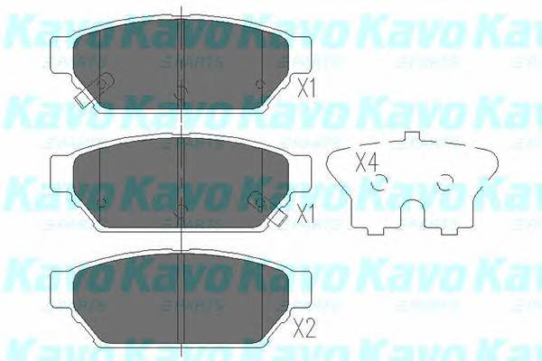 KAVO PARTS KBP-5510 Комплект тормозных колодок
