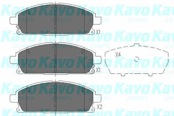 KAVO PARTS KBP-6515 Комплект тормозных колодок