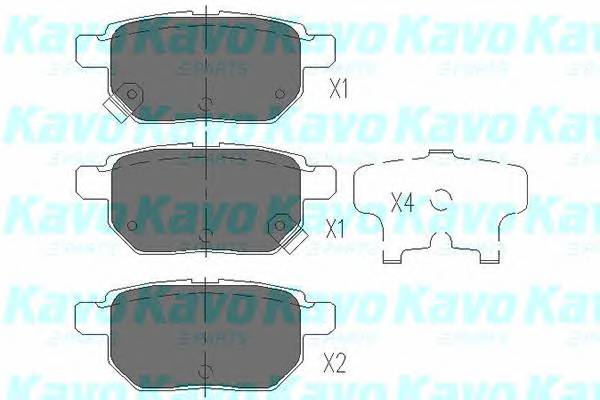 KAVO PARTS KBP-9025 Комплект тормозных колодок