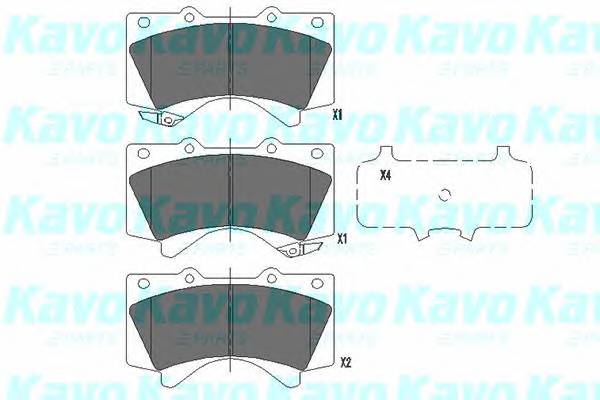 KAVO PARTS KBP-9098 Комплект тормозных колодок