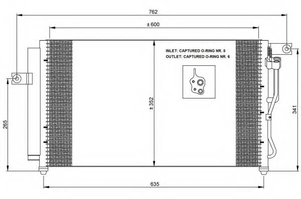 NRF 35798 Конденсатор, кондиціонер NRF 35798 Конденсатор, кондиціонер