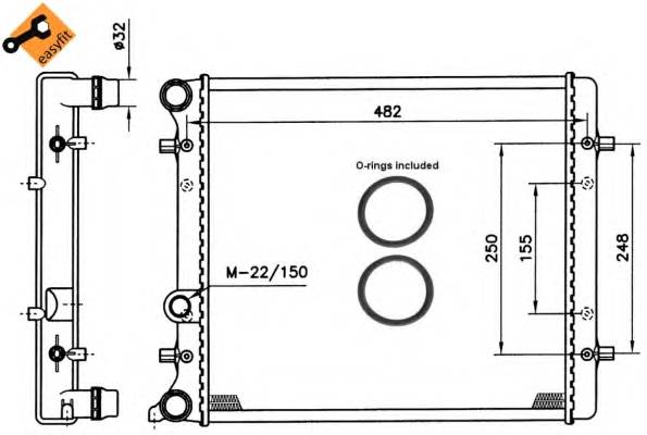 NRF 509530 Радиатор, охлаждение двига... NRF 509530 Радиатор, охлаждение двига...