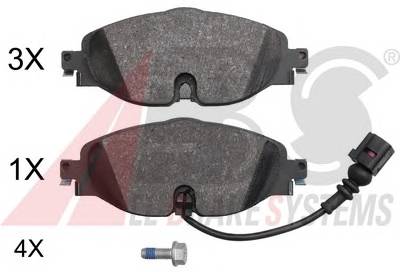 A.B.S. 37958 Комплект тормозных колодок