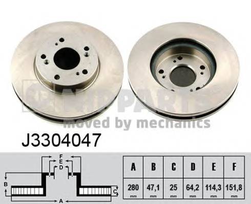 NIPPARTS J3304047 Гальмівний диск NIPPARTS J3304047 Гальмівний диск