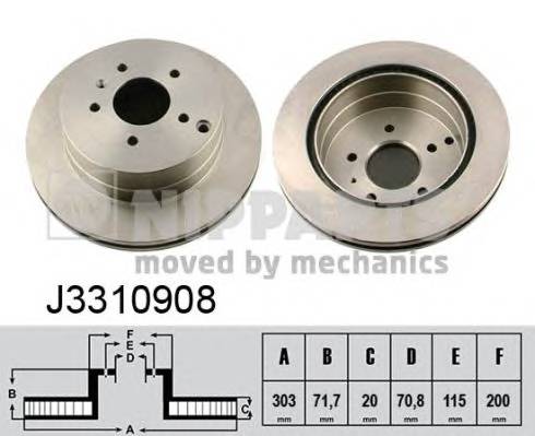 NIPPARTS J3310908 Тормозной диск NIPPARTS J3310908 Тормозной диск