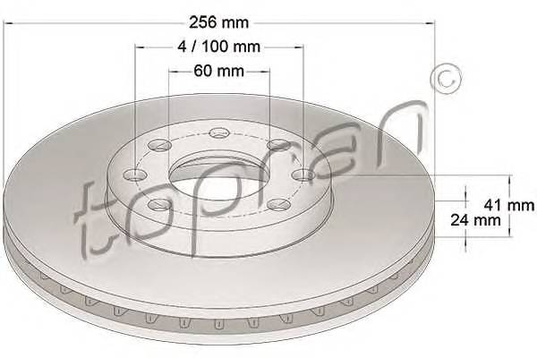 TOPRAN 205 523 Тормозной диск
