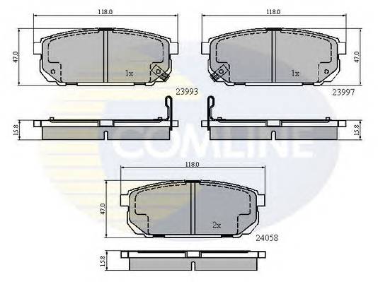 COMLINE CBP31288 Комплект тормозных колодок...